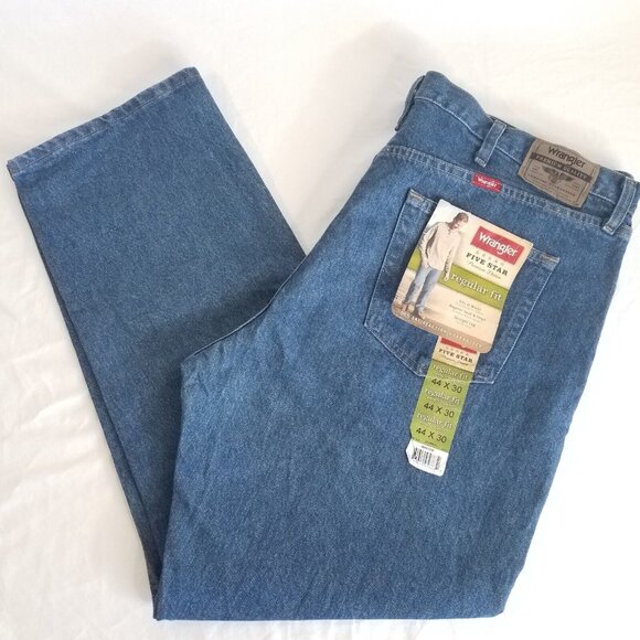 Wrangler Straight Leg Jeans Regular Fit Mens 44x30 Cotton Denim Mexico NEW - Picture 1 of 12